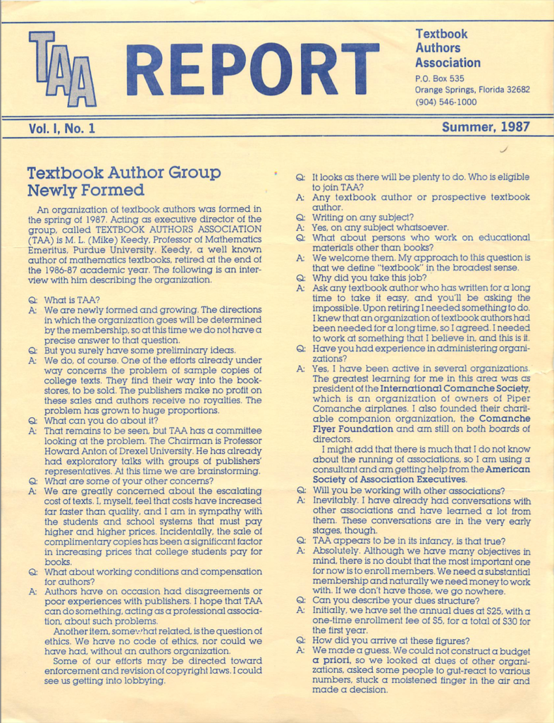 Taa Paper TAA Member Phil Wankat: Archival Articles on Textbook Production From ...